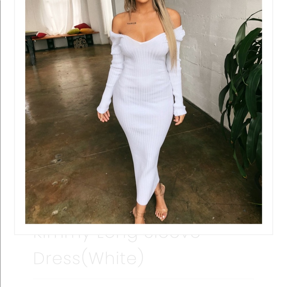 White long sleeve dress